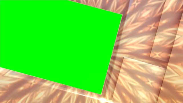 Glittering Golden Wedding Photo Slideshow Frame Green Screen Presentation Template with green screen animation frame
