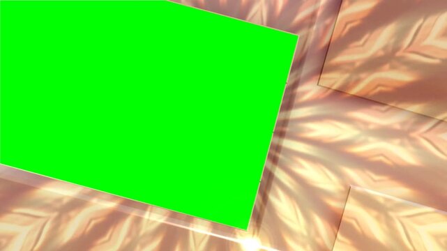 Glowing Gold Picture Slide Green Screen Wedding Anniversary Presentation Template with three green screen animation templates