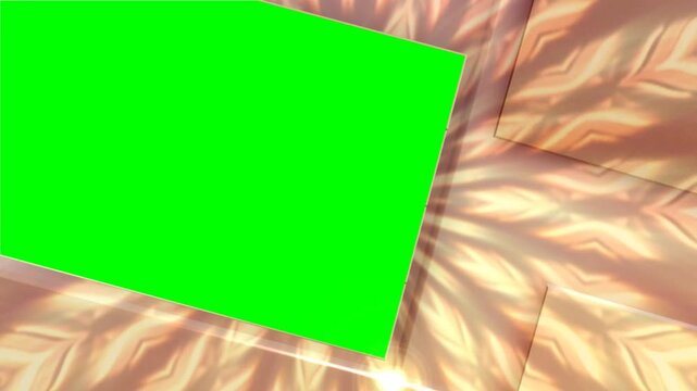 Sparkling Golden Memory Gallery Frame Green Screen Wedding Photo Slide Presentation with four green screen animation template