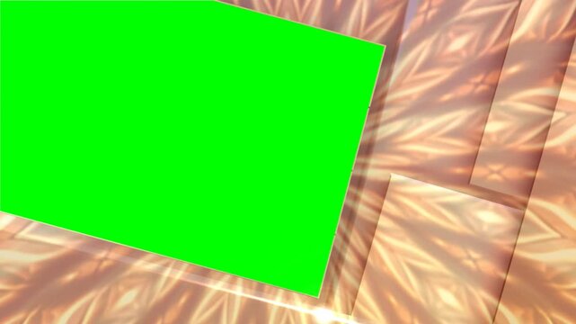 Radiant Gold Photo Display Green Screen Wedding Album Presentation Template with five green screen animation template
