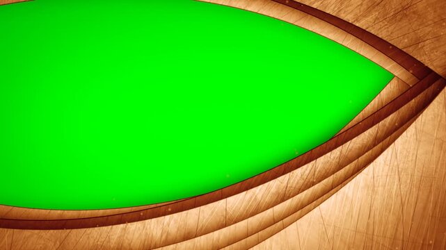 Golden Leaf Metallic Waves Presentation Slideshow Green Screen Template with four green screen animation frames