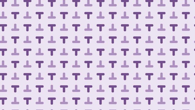 Rounded tee tiles scrolling in an alternating pattern in lilac and plum
