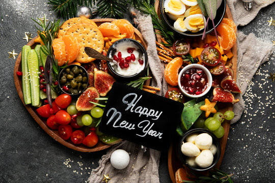 Healthy Christmas appetizers. Healthy food concept.