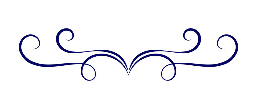 Elegant Blue Swirl Divider