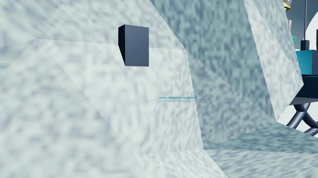 3D animation of a marine bilge pump system activating after a hull breach, showing water ingress, magnetic float switch triggering the centrifugal impeller, and overboard water discharge