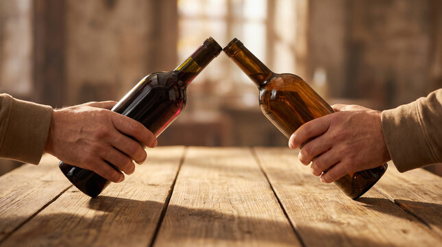Wine exchange, bottle swap, tasting party, friends gathering