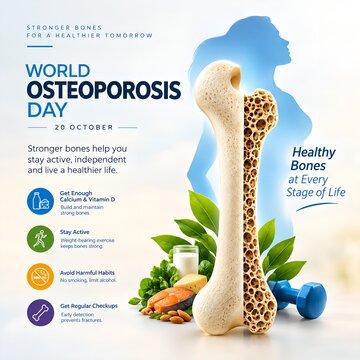 World osteoporosis day healthy bones infographic