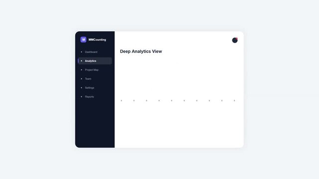Modern web application interface with dark sidebar navigation and analytics dashboard layout