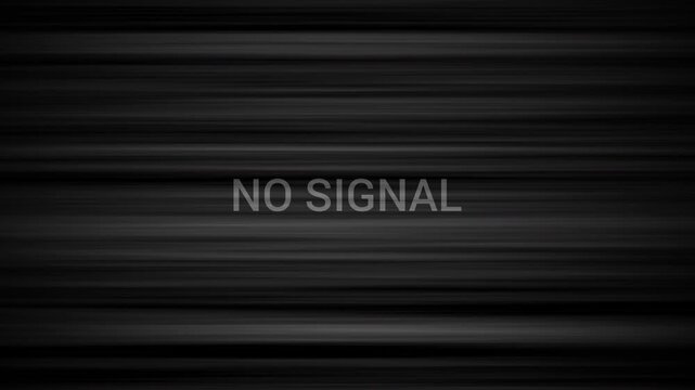 no signal text television screen noise turn off effect, no signal old. Retro static television with turn on and off animation, 4K Video.