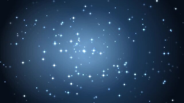 Elegant blue sparkling particles background loop featuring shimmering light elements for festive cele