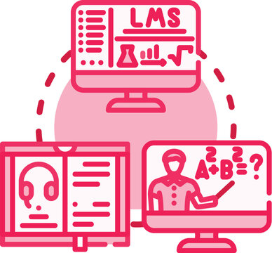 Devices facilitating education symbolize microlearning lessons, online courses, and distance learning platforms, emphasizing digital learning experiences