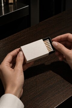 4x2.5 Restaurant Matchbox Mockup