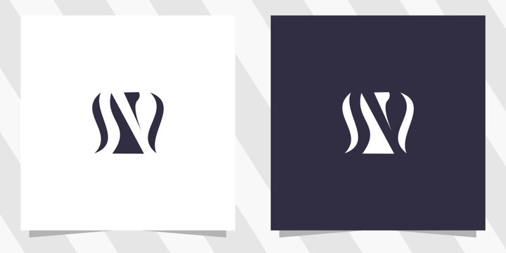 letter n logo design vector