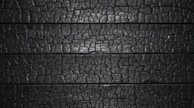 Charred Shou Sugi Ban black wood plank texture.