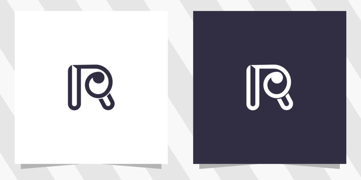 letter r logo design vector