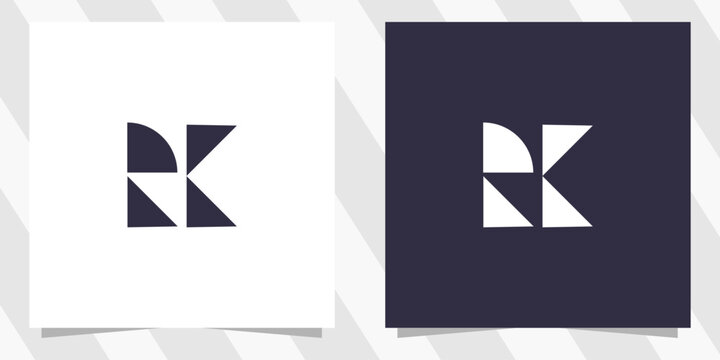 letter rk kr logo design