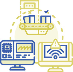 Fototapeta premium Defect management system diagram illustrating the process of identifying. Tracking. And resolving issues in production or development