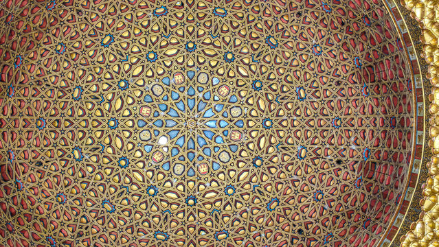 Hall of Ambassadors in the Royal palace of Alcazar Seville Andelusia Spain
