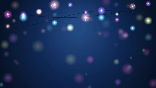 Glowing sparkling festive bokeh lights background animation for holiday celebrations and party events