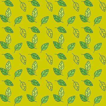 Seamless leaves pattern 