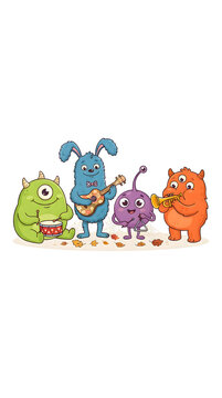 set monster playing music