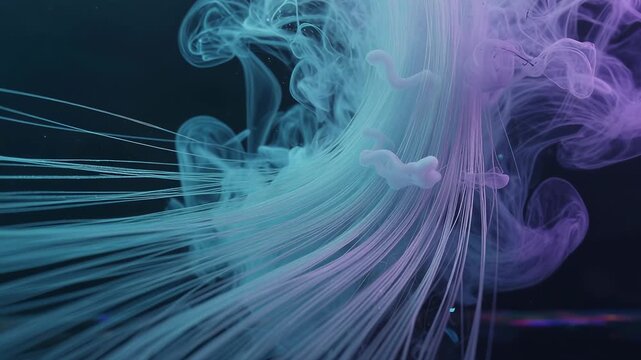 Colorful Smoke Swirling in Abstract Patterns