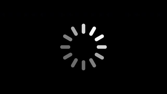 Circular Loading Spinner with Sequentially Highlighted Bars_Transparent Background_No Text