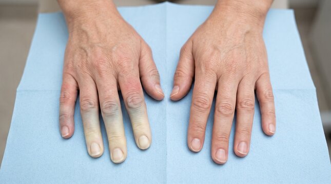 Raynaud Phenomenon with Finger Color Changes