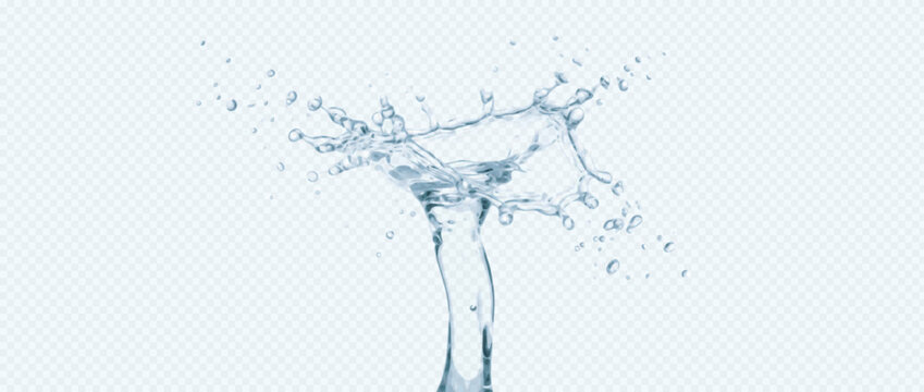 Easy-to-edit vector layers. Water splash with dynamic liquid droplets. Useful for mockups and editorial layouts. Five separate layers make the artwork easy to adapt to different designs.
