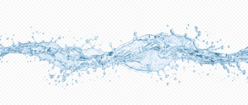 Easy-to-edit vector layers. Water splash wave with flying droplets. Useful for mockups and editorial layouts. Five separate layers make the artwork easy to adapt to different designs.