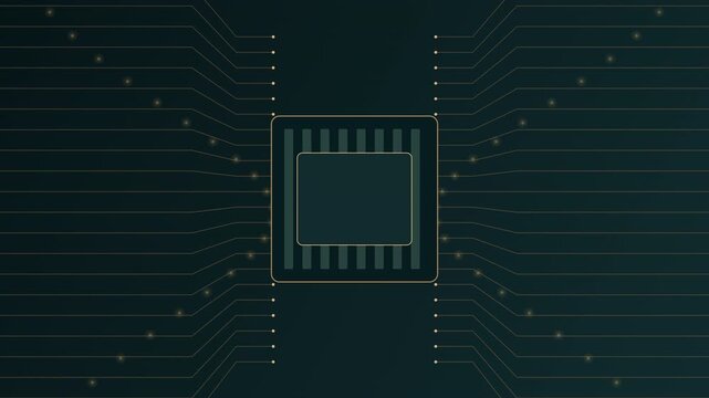Futuristic digital microchip circuit board background with technology connections and network data lines
