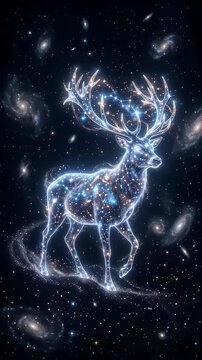 Glowing deer of stars
