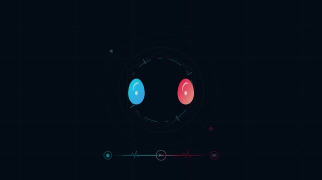Motion graphics vector UI animation featuring button morphing state