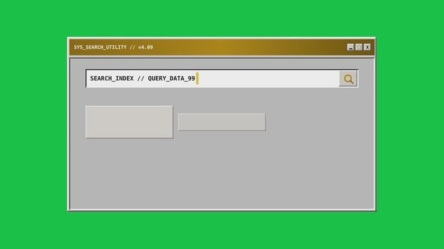 User Interface Design Featuring a Digital Search Bar Element for Data Query and Information Retrieval Systems