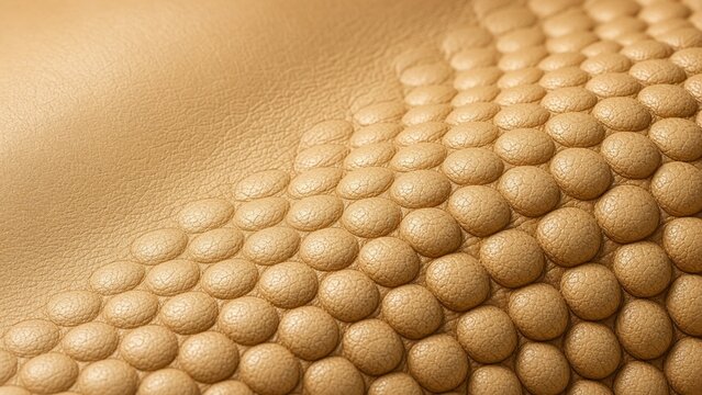 Beige Leather Texture Background with Embossed Dot Pattern