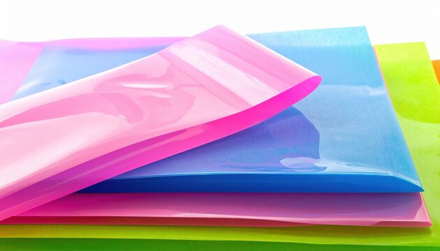 Vibrant translucent colored layers creating an abstract backdrop with soft light and smooth textures.