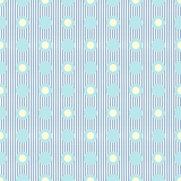seamless wallpaper blue stripe with orange and pastel light yellow on pastel blue circle pattern