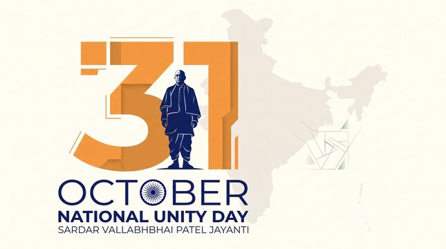 National Unity Day poster featuring Statue of Unity for October 31st event