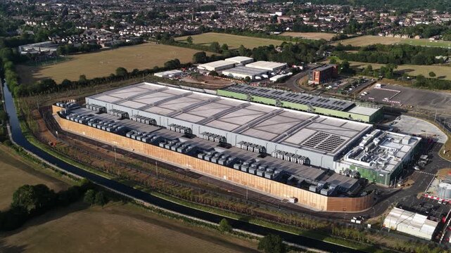 Aerial View of Waltham Cross Data Centre in Hertfordshire UK