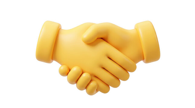 3d illustration of a handshake gesture, symbolizing agreement, partnership, and cooperation isolated on transparent background