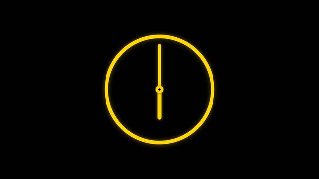 Yellow Clock Time Lapse Motion Graphics Animation in 4K