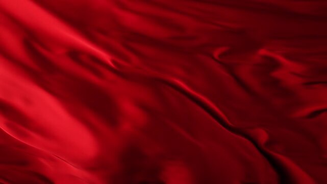Luxury Red Fabric Waving in Super Slow Motion at 1000 fps. Abstract Textile Background.