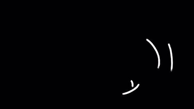 Hand Drawn White Chalk Wind Lines Breeze Gust Motion Graphic Animation Overlay