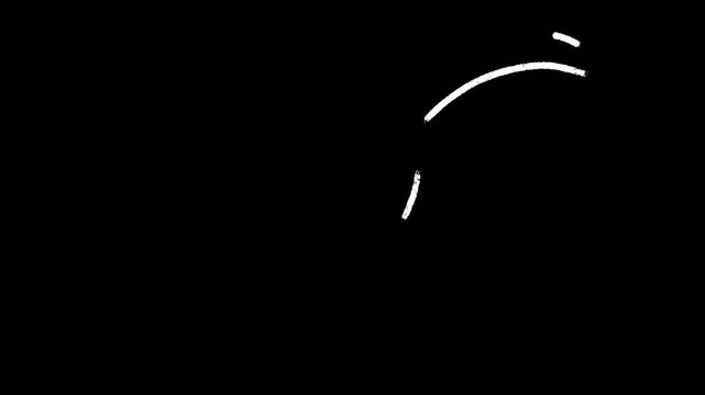Hand Drawn Minimal White Crayon Breeze Lines Weather FX Animated Graphic Overlay
