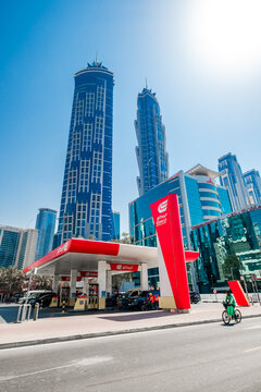 Dubai, UAE &ndash; october 05, 2025: JW Marriott Marquis, Emirates Holidays Building
