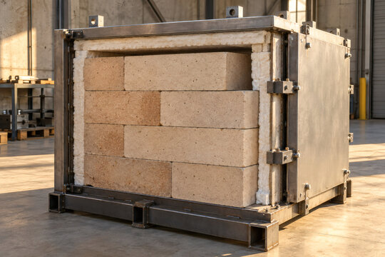 Ceramic Brick Thermal Energy Storage in Industrial Workshop