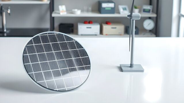 Clean Energy Technology - Studio Macro Lighting (Right Aligned Negative Space)