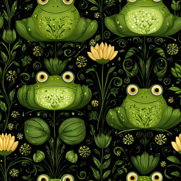 Frog Folk Art