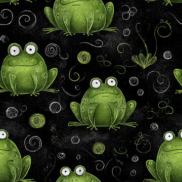 Frog Chalk Sketch