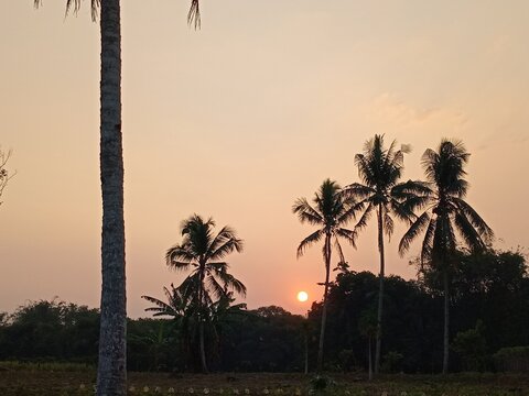 Sunset view in the late afternoon